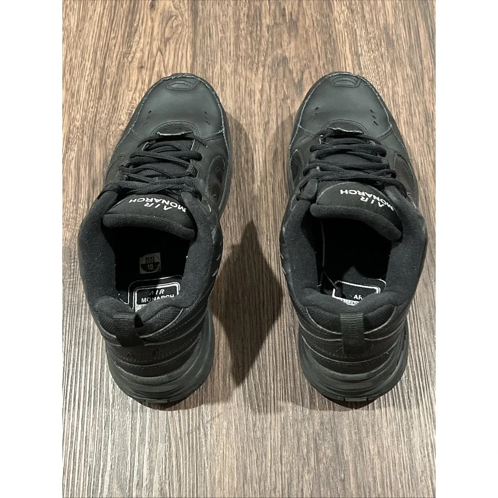 Nike Shoes Mens 10D Black Air Monarch Training Sneakers Leather Low 415445-001